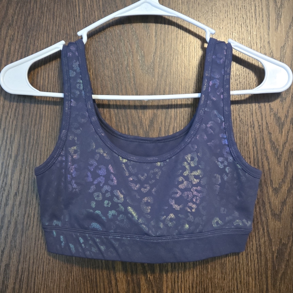 Zyia Holographic Leopard Animal Print Sports Bra - Picture 2 of 5